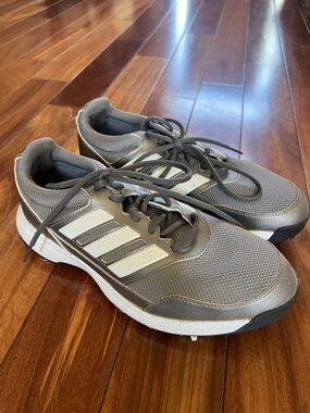 adidas Men's Gray and White Athletic golf  Sneakers like new